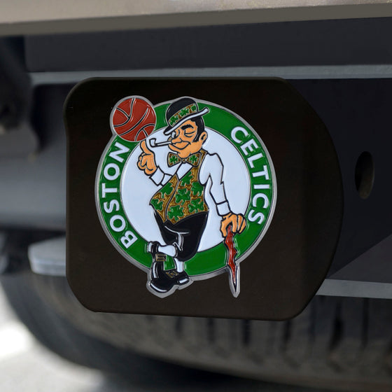 Boston Celtics Black Metal Hitch Cover - 3D Color Emblem