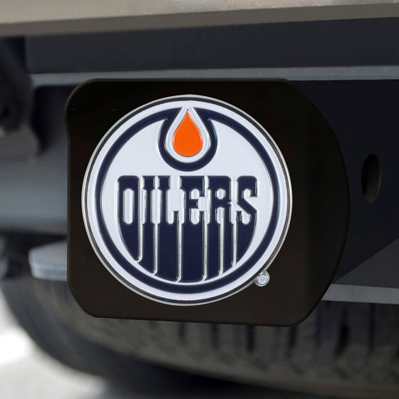 Edmonton Oilers Black Metal Hitch Cover - 3D Color Emblem
