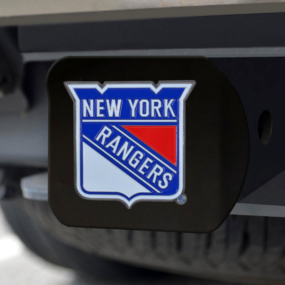 New York Rangers Black Metal Hitch Cover - 3D Color Emblem