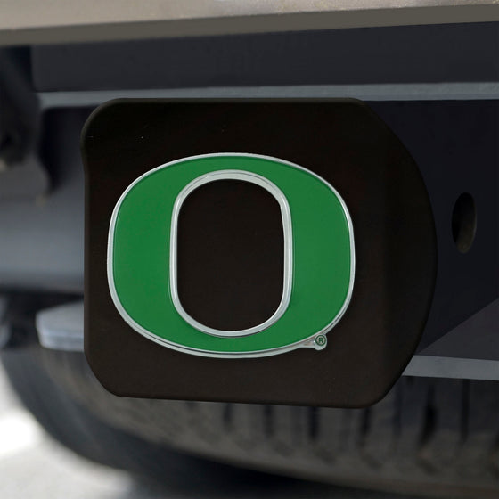 Oregon Ducks Black Metal Hitch Cover - 3D Color Emblem