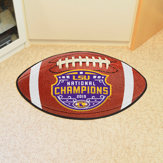 Louisiana State LSU 2019-2020 NCAA Football National Champions Football Mat 20.5"x32.5"
