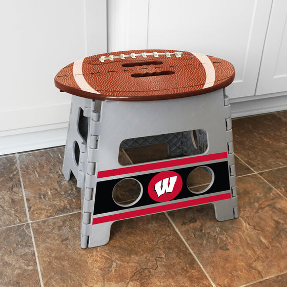 Wisconsin Badgers Folding Step Stool - 13in. Rise