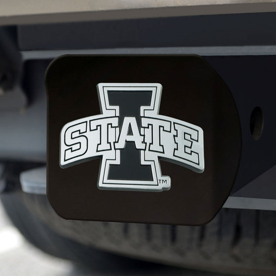 Iowa State Cyclones Black Metal Hitch Cover with Metal Chrome 3D Emblem