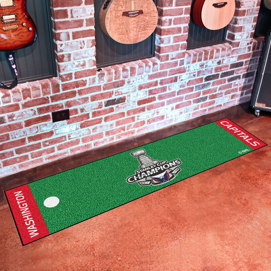 Washington Capitals Putting Green Mat - 1.5ft. x 6ft., 2018 Stanley Cup Champions
