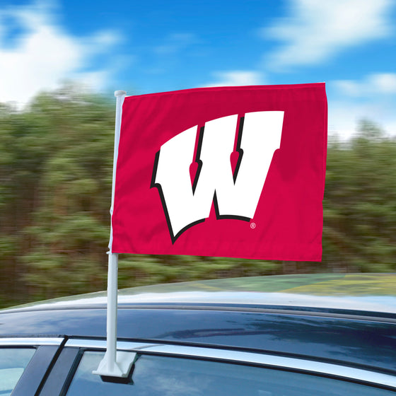 Wisconsin Badgers Car Flag Large 1pc 11" x 14"