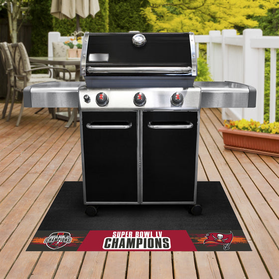 Tampa Bay Buccaneers Vinyl Grill Mat - 26in. x 42in., 2021 Super Bowl LV Champions