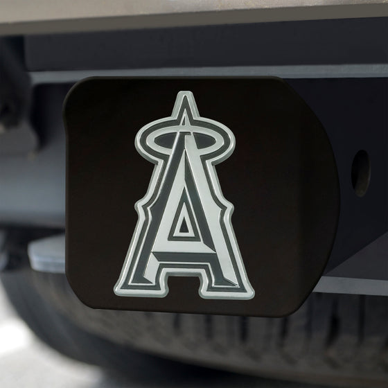Los Angeles Angels Black Metal Hitch Cover with Metal Chrome 3D Emblem