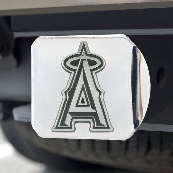 Los Angeles Angels Chrome Metal Hitch Cover with Chrome Metal 3D Emblem