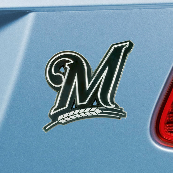 Milwaukee Brewers 3D Chrome Metal Emblem