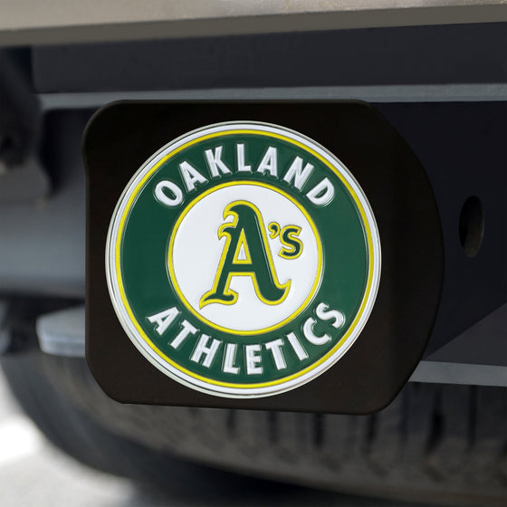 Oakland Athletics Black Metal Hitch Cover - 3D Color Emblem