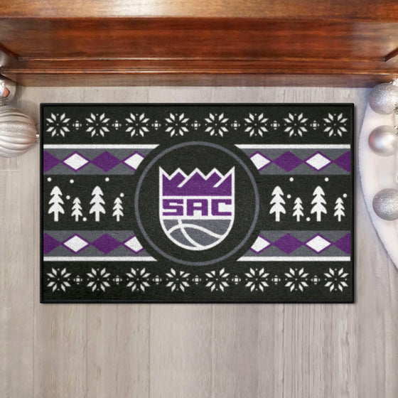 Sacramento Kings Holiday Sweater Starter Mat Accent Rug - 19in. x 30in.