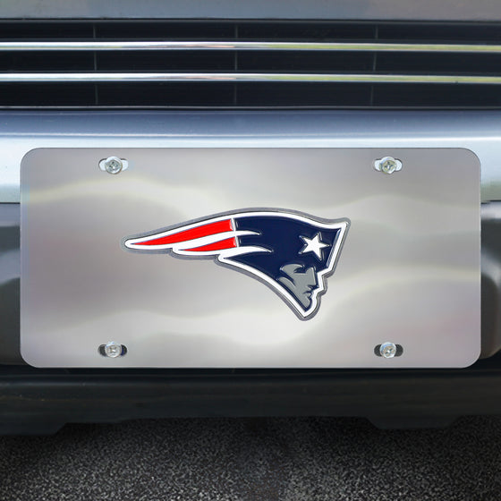 New England Patriots 3D Stainless Steel License Plate