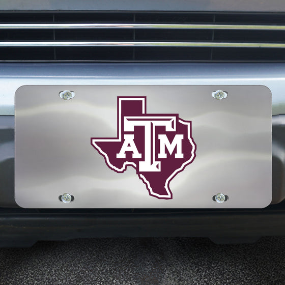 Texas A&M Aggies 3D Stainless Steel License Plate