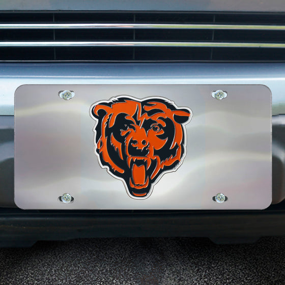 Chicago Bears 3D Stainless Steel License Plate
