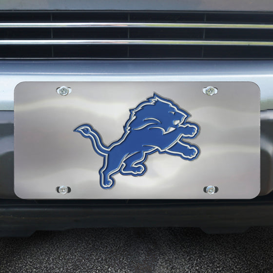Detroit Lions 3D Stainless Steel License Plate