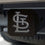 St. Louis Cardinals Black Metal Hitch Cover with Metal Chrome 3D Emblem