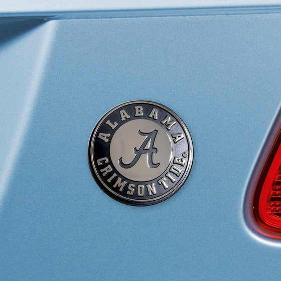 Alabama Crimson Tide 3D Chrome Metal Emblem - Round Logo