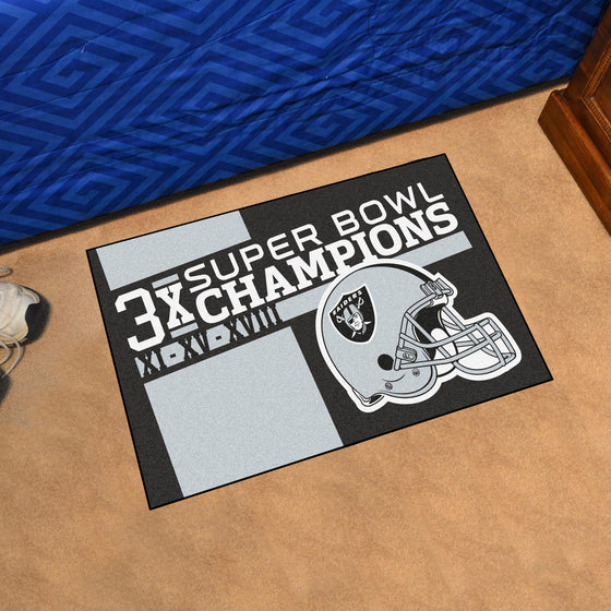 Las Vegas Raiders Dynasty Starter Mat Accent Rug - 19in. x 30in.