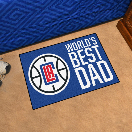 Los Angeles Clippers Starter Mat Accent Rug - 19in. x 30in. World's Best Dad Starter Mat
