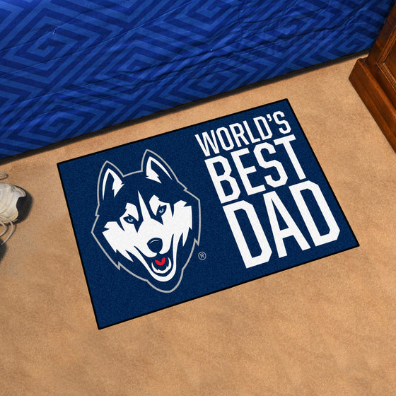 UConn Huskies Starter Mat Accent Rug - 19in. x 30in. World's Best Dad Starter Mat