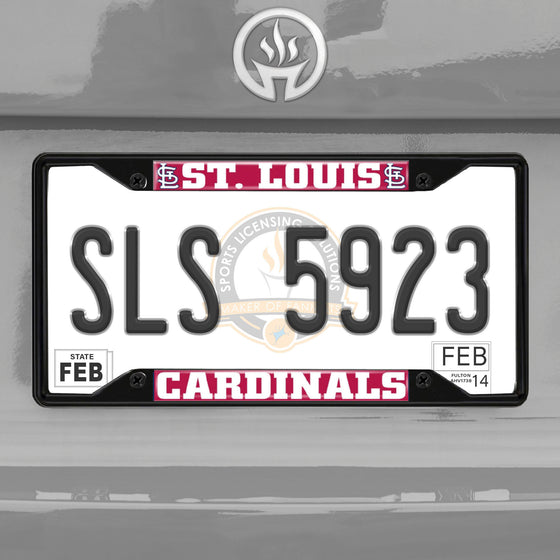 St. Louis Cardinals Metal License Plate Frame Black Finish