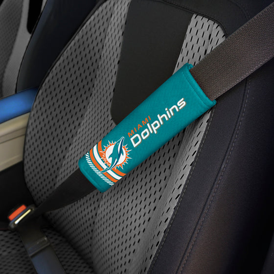 Miami Dolphins Team Color Rally Seatbelt Pad - 2 Pieces