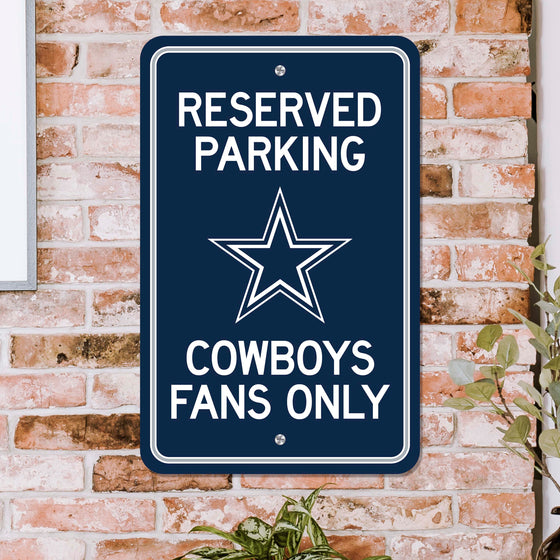 Dallas Cowboys Team Color Reserved Parking Sign Décor 18in. X 11.5in. Lightweight