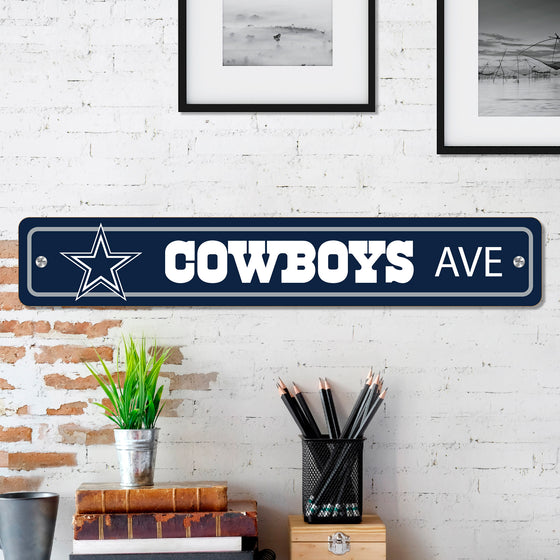 Dallas Cowboys Team Color Street Sign Décor 4in. X 24in. Lightweight