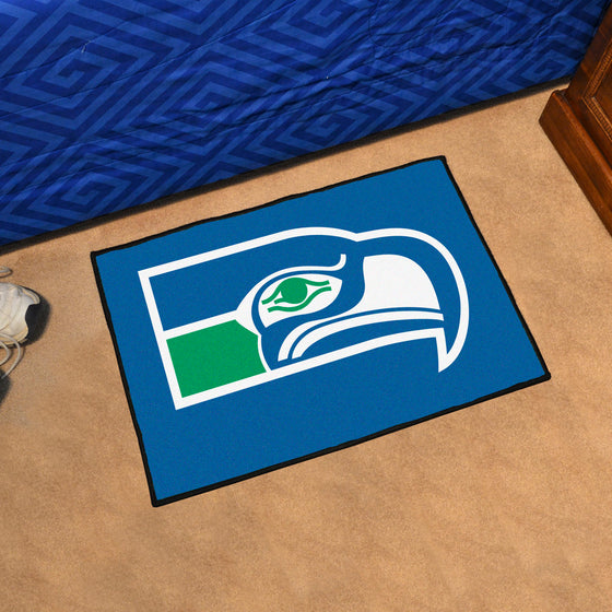 Seattle Seahawks Starter Mat Accent Rug - 19in. x 30in., NFL Vintage
