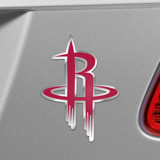 Houston Rockets Heavy Duty Aluminum Embossed Color Emblem