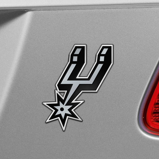 San Antonio Spurs Heavy Duty Aluminum Embossed Color Emblem