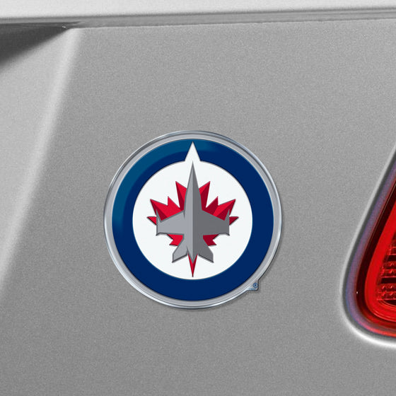 Winnipeg Jets Heavy Duty Aluminum Embossed Color Emblem