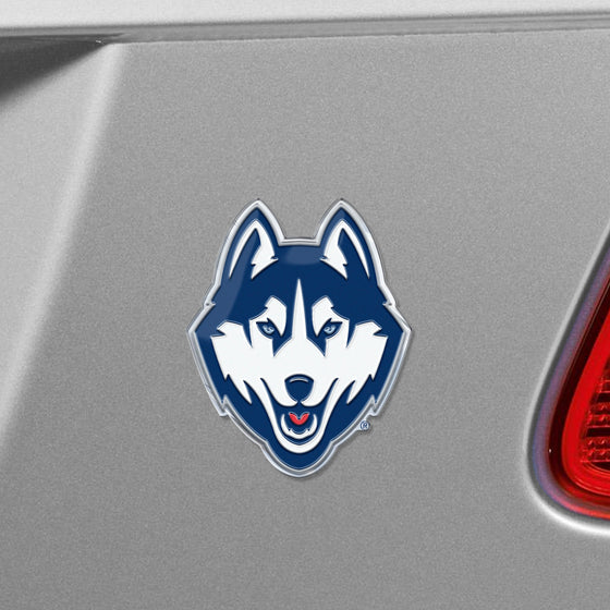 UConn Huskies Heavy Duty Aluminum Embossed Color Emblem