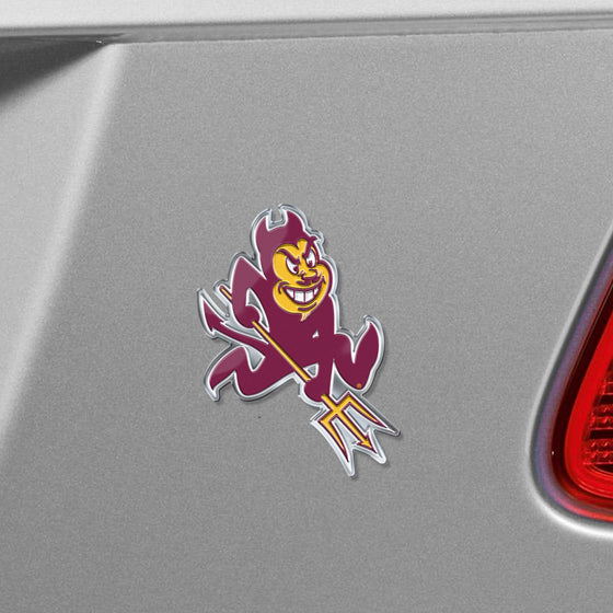 Arizona State Sun Devils Heavy Duty Aluminum Embossed Color Emblem - Alternate