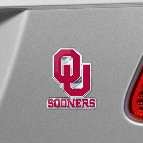 Oklahoma Sooners Heavy Duty Aluminum Embossed Color Emblem - Alternate