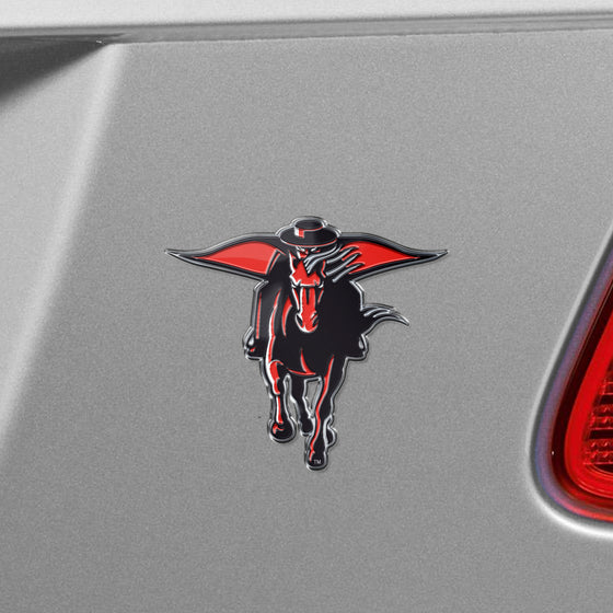 Texas Tech Red Raiders Heavy Duty Aluminum Embossed Color Emblem - Alternate