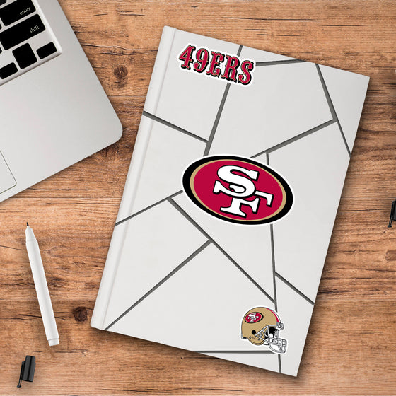 San Francisco 49ers 3 Piece Decal Sticker Set