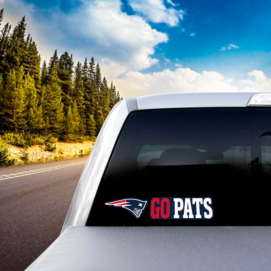New England Patriots 2 Piece Team Slogan Decal Sticker Set