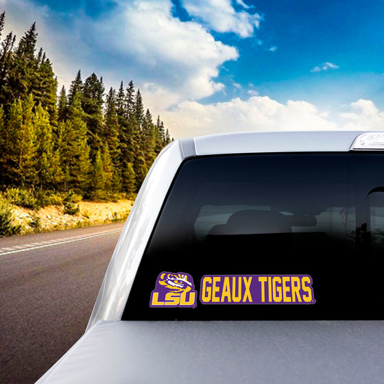 LSU Tigers 2 Piece Team Slogan Decal Sticker Set