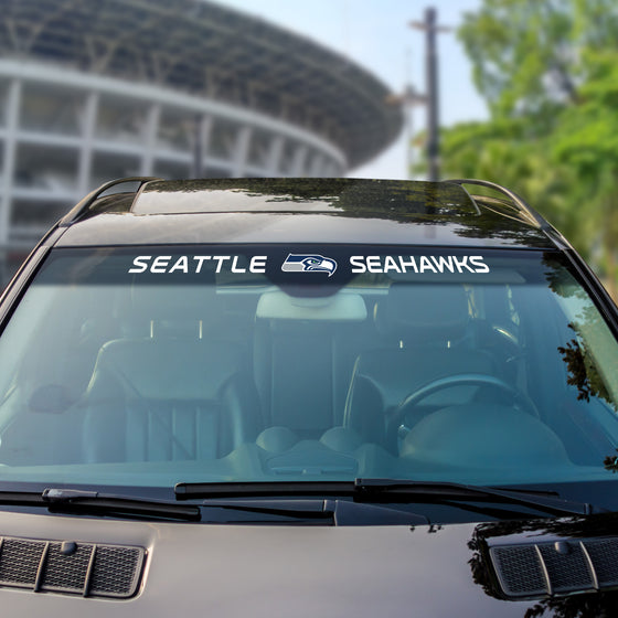Seattle Seahawks Sun Stripe Windshield Decal 3.25 in. x 34 in.