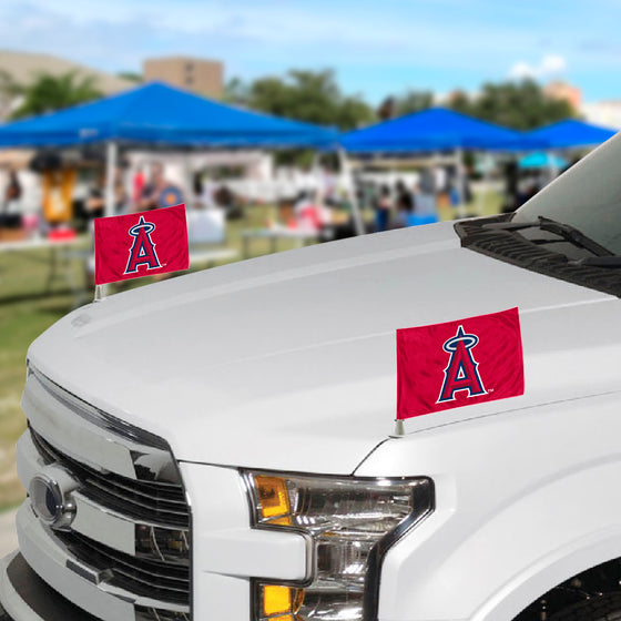 Los Angeles Angels Ambassador Car Flags - 2 Pack Mini Auto Flags, 4in X 6in