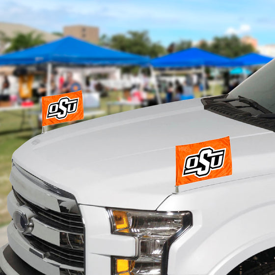 Oklahoma State Cowboys Ambassador Car Flags - 2 Pack Mini Auto Flags, 4in X 6in