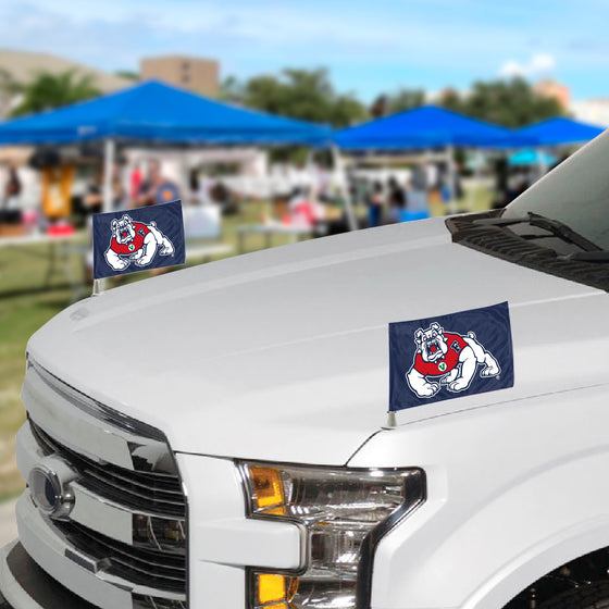 Fresno State Bulldogs Ambassador Car Flags - 2 Pack Mini Auto Flags, 4in X 6in