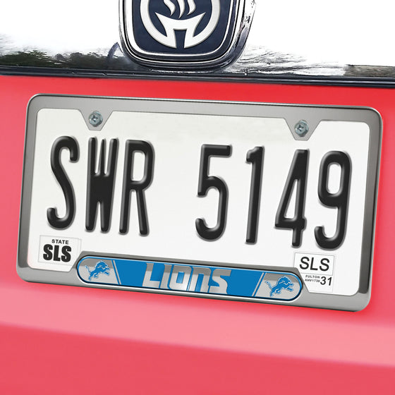 Detroit Lions Embossed License Plate Frame, 6.25in x 12.25in