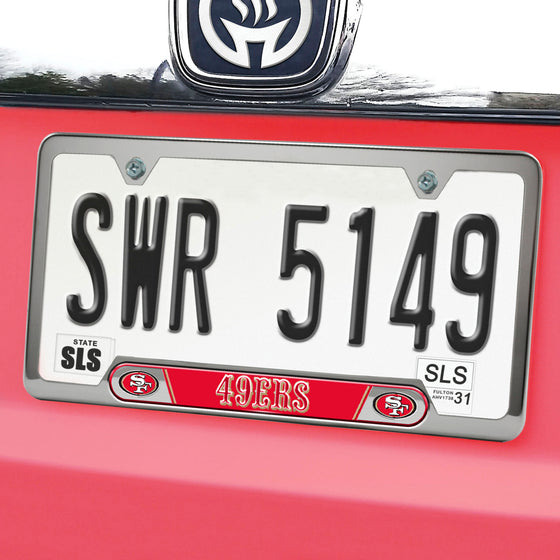 San Francisco 49ers Embossed License Plate Frame, 6.25in x 12.25in