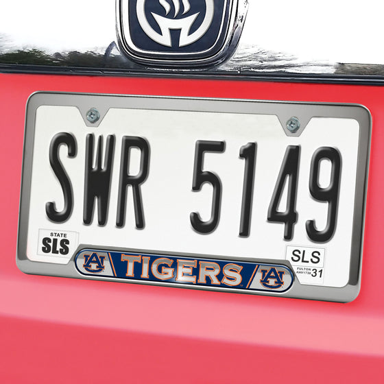 Auburn Tigers Embossed License Plate Frame, 6.25in x 12.25in
