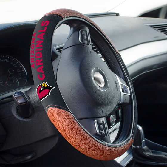 Arizona Cardinals Football Grip Steering Wheel Cover 15" Diameter