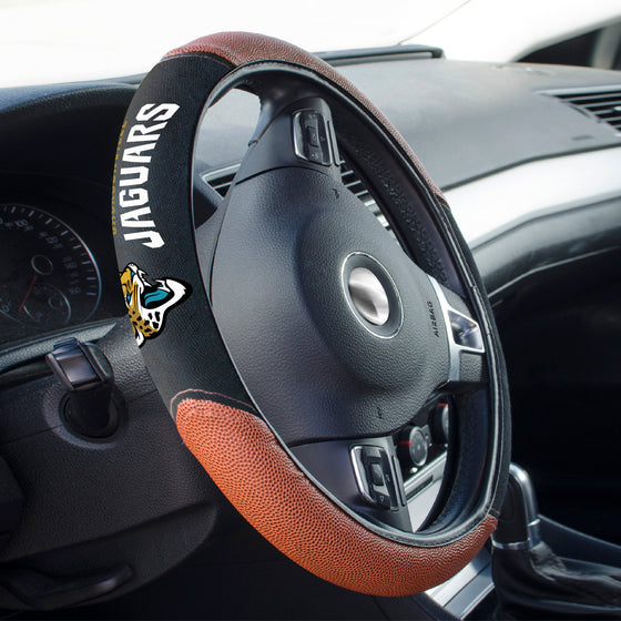 Jacksonville Jaguars Football Grip Steering Wheel Cover 15" Diameter