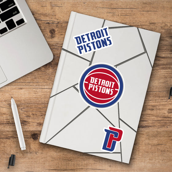 Detroit Pistons 3 Piece Decal Sticker Set