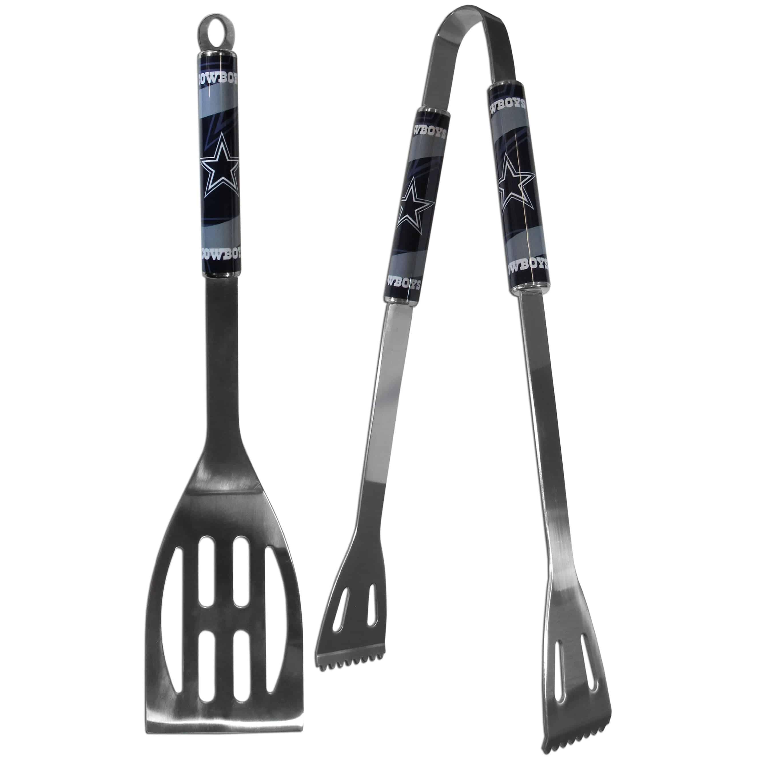 Dallas Cowboys 2 pc Steel BBQ Tool Set (SSKG) - 757 Sports Collectibles